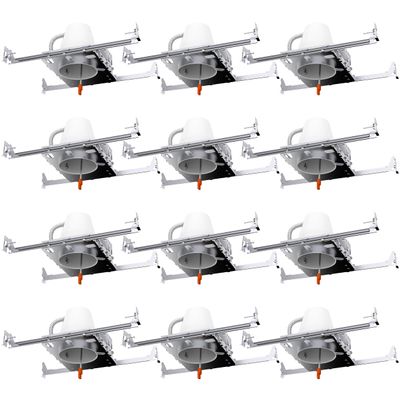 Sunco 12 Pack 4 Inch Recessed Lighting Housing, New Construction Can