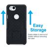 Designed for Google Pixel 2 Case with Belt Clip Holster - Kickstand Cover Phone Case - Black view 3