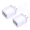 USB Wall Charger,Sicodo 3-Port Travel Smartphone Quick Charger 2 Pack 3.1Am view 1