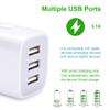 USB Wall Charger,Sicodo 3-Port Travel Smartphone Quick Charger 2 Pack 3.1Am view 4