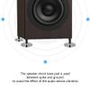 8 Pcs 25 x 4mm Universal Copper Speaker Spikes Pads Speaker Shock Base Pad Isolation Stand Feet Cone Base Mats Floor Disc(Black) view 3