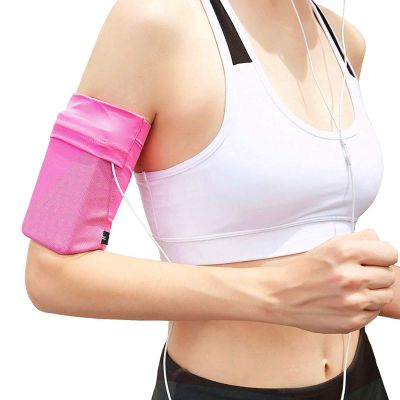 Ailzos Universal Sports Running Armband Phone Armbands Exercise Arm Holder for Running, Fitness Gym Workouts, (Pink,S)