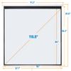 BBBuy 120" Projector Screen 1:1 Format Mountable Projection Screen Manual HD Pull Down Home Theater Presentation Education Outdoor Indoor Public Display view 2