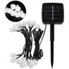 XUNATA 31ft LED String Lights, Solar Powered Flexible Waterproof 50 LEDs White Ball Lights for Indoor Outdoor Home Patio Lawn Garden Party Holiday Decorations(White) view 4