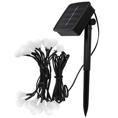 XUNATA 40ft Solar String Light, LED Flexible Waterproof 100 LEDs White Ball Lights for Indoor Outdoor Home Patio Lawn Garden Party Holiday Decorations(White)