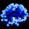 XUNATA 31ft LED String Lights, Solar Powered Flexible Waterproof 50 LEDs White Ball Lights for Indoor Outdoor Home Patio Lawn Garden Party Holiday Decorations(Blue) view 3
