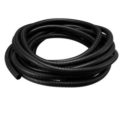 uxcell 8 M 12 x 15.8 mm PP Flexible Corrugated Conduit Tube for Garden,Office Black