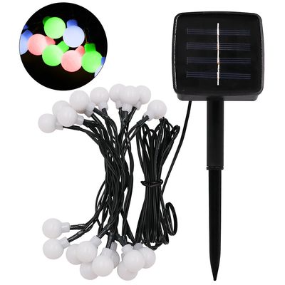 XUNATA 31ft LED String Lights, Solar Powered Flexible Waterproof 50 LEDs White Ball Lights for Indoor Outdoor Home Patio Lawn Garden Party Holiday Decorations(Multi-Color)