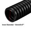 uxcell 2 M 12 x 15.8 mm PP Flexible Corrugated Conduit Tube for Garden,Office Black view 2