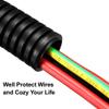 uxcell 2 M 12 x 15.8 mm PP Flexible Corrugated Conduit Tube for Garden,Office Black view 3