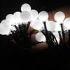 XUNATA 16ft Solar String Lights, LED Flexible Waterproof 20 LEDs White Ball Lights for Indoor Outdoor Home Patio Lawn Garden Party Holiday Decorations(White) view 3