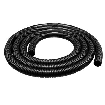 uxcell 2.5 M 17x21.2mm PP Flexible Corrugated Conduit Tube for Garden Black