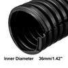 uxcell 5 M 36 x 42.5 mm PE Split Corrugated Conduit Tube for Garden,Office Black view 2