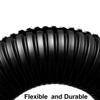 uxcell 5 M 36 x 42.5 mm PE Split Corrugated Conduit Tube for Garden,Office Black view 4