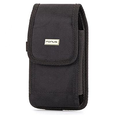 Rugged Canvas Case Holster Belt Clip Side Cover Black for MetroPCS Samsung Galaxy S9 (G960UZKATMK) - Net10 HTC One M9 - Sprint HTC 10