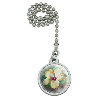 Tropical Yellow Hibiscus Flower Hawaiian Vacation Ceiling Fan and Light