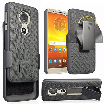 Holster Combo for Motorola Moto G6 Play Phone Case with Belt Clip - Black