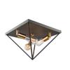 Artcraft Lighting Artcraft AC11113 Transitional Three Light Flush Mount from Artistry Collection Finish, 14.00 inches, Matte Black & Harvest Brass view 1