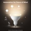 Philips Hue White Outdoor PAR38 13W Smart Bulbs Hub Required, 2 White PAR38 LED Smart Bulbs, Works with Alexa, Apple HomeKit and Google view 2