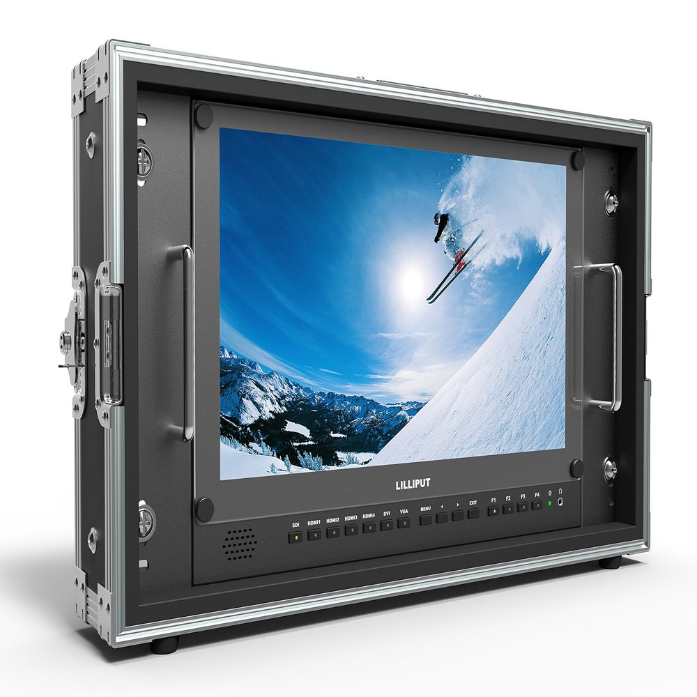 LILLIPUT BM150-4K 15.6" 4K 38402160 Ultra-HD resolution, 1000:1 Contrast Ratio, 25ms Response Time with Carry-on Metal case 3G-SDI, HDMI, VGA, AV input by VIVITEQ