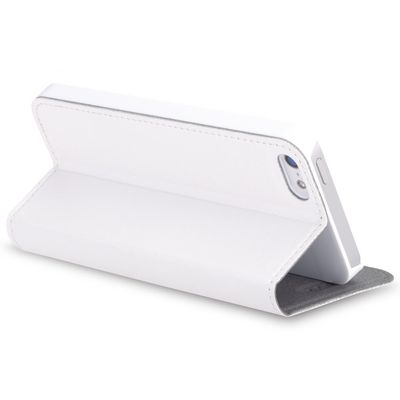 GGMM Kiss Plus Genuine Leather for iPhone 5/5S - Retail Packaging - White