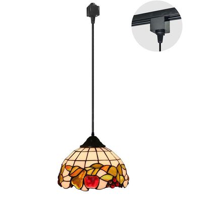 Kiven 1-Light H-Type Track Pendant Lighting, Cord Length 3.3 Feet Restaurant Chandelier Decorative Pendant Light 7.9 Inch Lampshade, Bulb Not Included