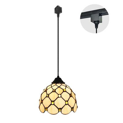 Kiven 1-Light H-Type Wire Track Light Pendants Length 3.3 Feet Cord Restaurant Chandelier Decorative Pendant Light 7.9 Inch Lampshade, Bulb Not Included
