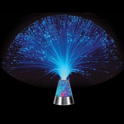 E&A Ice Fiber Optic Mood Novelty Lamps Lighting Glacier Lite with Color-Changing Crystals Base