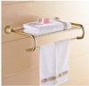 GOWE Luxury Towel Shelf Bathroom Towel Holder Wall Mounted Jade Brass Towel Rack view 1
