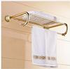 GOWE Luxury Towel Shelf Bathroom Towel Holder Wall Mounted Jade Brass Towel Rack view 3
