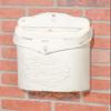 Red Co. 10.5 x 15 Decorative Distressed Metal Wall-Mounted Post Mailbox, Farmhouse White view 2