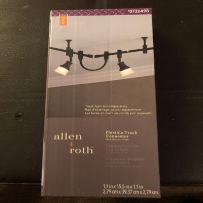 allen roth Flexible Track Connector Dark Bronze Finish 1.1 x 15.5 x 1.1 inches