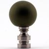 Ceramic 35mm Tarragon Ball Nickel Base Finial 1.4"h view 1