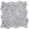 Stone Center Online Bardiglio Gray Marble Pebble Stone River Rocks Mosaic Tile Tumbled Kitchen Bath Wall Floor Backsplash Shower (1 Sheet) view 1