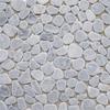 Stone Center Online Bardiglio Gray Marble Pebble Stone River Rocks Mosaic Tile Tumbled Kitchen Bath Wall Floor Backsplash Shower (1 Sheet) view 3