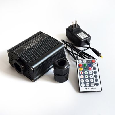 Penfly 16w RGBW Fiber Optic Light Engine Driver Star Ceiling Light Kit RF Remote Control with 300pcs 0.75mm 2M Optical Fiber Home Indoor Romantic Decoration