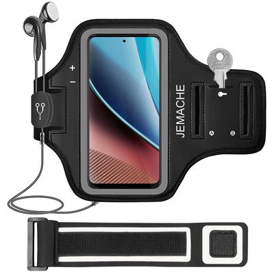Moto G Stylus/Pure/Power Armband, JEMACHE Gym Workouts Running Arm Band for Motorola Moto G Stylus/Pure/Power/Play (5G) 2023 2022 2021 (Black)