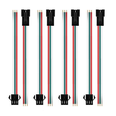 BTF-LIGHTING 20 Pairs JST SM 3 Pin Connectors for WS2812B WS2811 WS2812 WS2814 SK6812 FOCB CCT LED Strip Female Male 15cm 22awg Wire