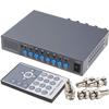 UHPPOTE 4CH Color Quad System Video Splitter CCTV Camera Processor with Remote Control 5 BNC Adapter view 1