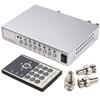 UHPPOTE Color Quad System Security Video Splitter Camera Processor 2CH Remote Control with 3 BNC Connector Adapter view 1