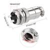 uxcell 2pcs Aviation Connector Plug 16mm 2P 7A 125V GX16-2 Silver Tone view 4