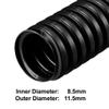 uxcell 11 M 8.5 x 11.5 mm PP Flexible Corrugated Conduit Tube for Garden,Office Black view 2