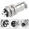 uxcell 2pcs Aviation Connector Plug 16mm 4P 5A 125V GX16-4 Female/Male view 2