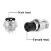uxcell 2pcs Aviation Connector Plug 16mm 4P 5A 125V GX16-4 Female/Male view 3