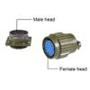 uxcell Aviation Connector, 28mm 14P Y2M28-14TK Waterproof Male Wire Panel Power Chassis Metal Fittings Connector Aviation Silver Tone view 3
