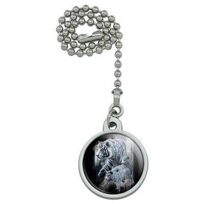 GRAPHICS & MORE White Bengal Tigers Ceiling Fan and Light Pull Chain