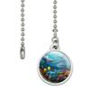 Coral Reef Ocean Scene Dolphin Turtle Shark Stingray Fish Ceiling Fan and view 2