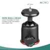 Movo MV-T1 Aluminum Alloy Tabletop Tripod with Adjustable Ball Head, Expandable Shaft with the Universal Smartphone Grip for iPhone 5, 5C, 5S, 6, 6S, 7, 8, X, XS, XS Max, 11, 11 Pro, Samsung Galaxy view 3