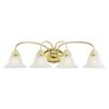 Livex 1534-02 Traditional Four Light Bath Vanity from Edgemont Collection Cast Finish, Polished Brass view 1