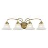 Livex 1534-02 Traditional Four Light Bath Vanity from Edgemont Collection Cast Finish, Polished Brass view 4